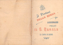 02231 "GENOVA-CALENDARIO DELLA BORSA-I PORTIERI DELLA BORSA AUGURANO FELICI IL NATALE E CAPO D'ANNO 1901" CALENDARIO - Formato Piccolo : 1901-20