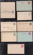 Canada Ca 1892-1910 Collection Of 8 Stationery  Mint - Collections
