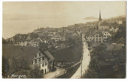 HORGEN: Echt-Foto-AK Mit Riegelhaus, Dorfzufahrt 1912 - Dorf