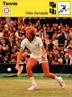 Fiche Sports: Tennis - Vitas Gerulaitis (USA) Vainqueur Internationaux D'Australie Et Wimbledon (en Double) - Sports