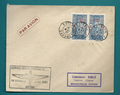 DAHOMEY - COTONOU. Service Aérien SENEGAL-CONGO. 1er Voyage - Mai 1937 - Other & Unclassified