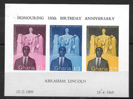 Ghana: Y & T N° Bf 1(150e Ann De Abraham Lincoln) - Ghana (1957-...)