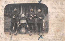 Carte Postale Photo Militaire Allemand ZEITHAIN (Allemagne-Deutschland-Dresden-Meissen Sachsen) Groupe Soldats Soldaten - Zeithain