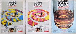 1969 - AMARO CORA (Giulio Bosetti E Gaia Germani) - 3 Pag. Pubblicità Cm. 13x18 - Licor Espirituoso