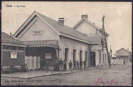 +++ CPA - DOUR - La Gare - Carte Animée - 1905  // - Dour