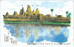 CAMBODJA : CBDX01 50u JAPAN Card Cambodja Related (1) USED - Cambogia