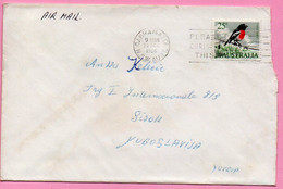 Envelope -  Stamp Bird / Postmark Cabramatta, 1966., Australia To Yugoslavia, Air Mail - Unclassified