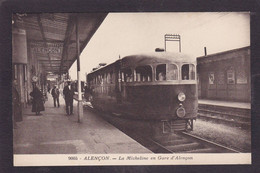 CPA [61] Orne > Alencon Gare Chemin De Fer Train Micheline Non Circulé - Alencon