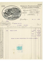VP FACTURE 1923 (V2030) LOUIS SANDERS (1 Vue) PRODUITS PHARMACEUTIQUES & PARFUMERIES EN GROS Saint-Gilles - Profumeria & Drogheria