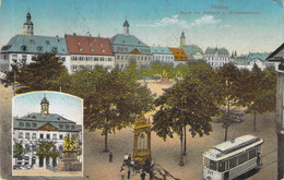 Hanau - Markt Mit Rathaus U. Grimmdenkmal Feldpost 1915 - Hanau