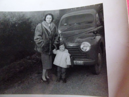 PHOTOGRAPHE ORIGINALE VOITURE ANCIENNE 203  PEUGEOT  CAMIONNETTE  BACHEE  IMMATRICULEE   L - INF  ( 44 ) - Automobiles