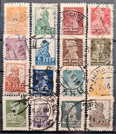 USSR 1925 - Canceled - Sc# 276a-287a, 288c, 288d, 288e, 289a - Used Stamps