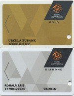 Série De 2 Cartes Casino : Total Rewards : Gold 2015 / Diamond 2015 - Cartes De Casino