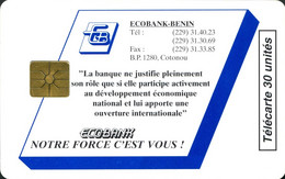 BENIN : BEN25 30u ECOBANK-BENIN USED (x) - Bénin