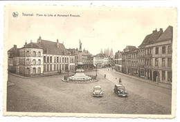 - 2036 -   TOURNAI Place De Lille Et Momument Francais ( Vw Coxcinelles ) - Tournai