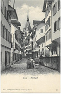 ZUG: Altstadtgasse Mit 2 Damen ~1900 - Zoug