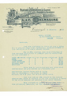 VP FACTURE 1932 (V2030) L. & F. DELMASURE (1 Vue) Filature & Teinturerie De Laines TOURCOING Rue De Tournai 79 - Droguerie & Parfumerie