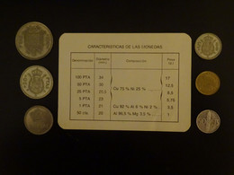 Espagne Série De 6 Pièces Année 1975 De 50 Cts à 100 Pésétas - Mint Sets & Proof Sets