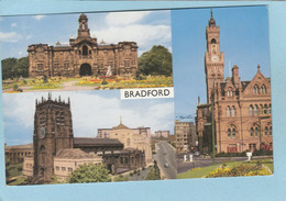 BRADFORD  -  3 VUES - LISTER PARK -  CATHEDRAL - TOWN HALL - - Bradford