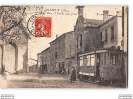 CPA 69 Rillieux Rue Et Ecoles Des Filles - Tramway - Rillieux La Pape