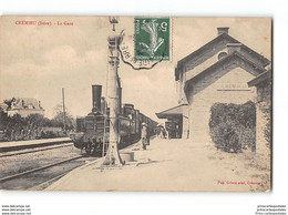 CPA 38 Cremieu La Gare Et Le Train Ligne De Lyon St Genix - Crémieu