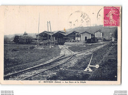 CPA 38 Roybon Exterieur Du Depot Des Machines Ligne De Lyon St Marcellin - Roybon