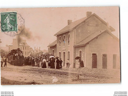 CPA 50 Carte Photo Brehal La Gare Et Le Train Tramway - Brehal