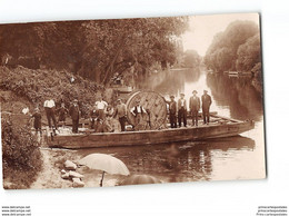 CPA 95 Carte Photo Bezons Le Bac - Transport D'un Touret - Bezons