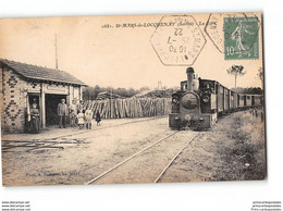CPA 72 St Saint Mars De Locquenay La Gare Et Le Train Tramway - Other Municipalities
