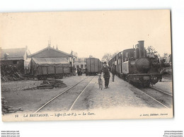 CPA 35 Liffré La Gare Et Le Train Tramway - Other & Unclassified