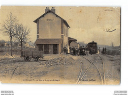 CPA 41 Herbault La Gare Et Le Train Tramway - Herbault