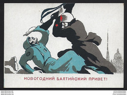 CPA Propagande Russe Anti Nazi Un Bonjour De La Mer Baltic - Russian Propaganda - - War 1939-45