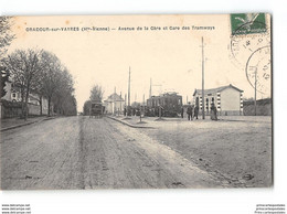 CPA 87 Oradour Sur Vayres La Gare Et Le Tramway - Oradour Sur Vayres