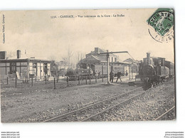 CPA 29 Carhaix Le Buffet La Gare Et Le Train Tramway - Carhaix-Plouguer