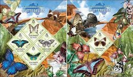 Salomon 2013, Animals, Butterflies, 4val In BF +BF - Isole Salomone (1978-...)