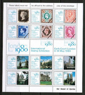 GREAT BRITAIN  1980 STAMP EXHIBITION SHEET VF MINT NH (SS-575) - Cinderellas