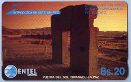 BOLIVIA : BOLTE22 Bs 20 Puerta Del Sol - La Paz USED - Bolivien