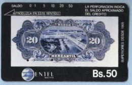 BOLIVIA : BOLTE12 Bs 50 Banco 20 Blue   Banknote MINT - Bolivie