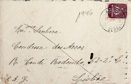 1946. Portugal. Carta Enviada De Alvôco Da Serra (Seia) Para Lisboa - Flammes & Oblitérations