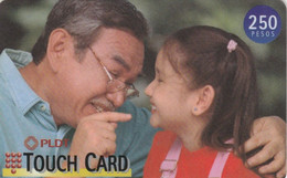 Philippines, PH-PRE-PLD-0002?, 250 Pesos, Touch Card, Man And Girl, 2 Scans.   Hard Plastic, Exp. : 10/31/99 - Filipinas