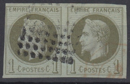 #150# COLONIES GENERALES N° 7 En Paire Oblitéré - Napoléon III