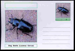 Chartonia (Fantasy) Insects - Stag Beetle (Lucanus Cervus) Postal Stationery Card Unused And Fine - Insects