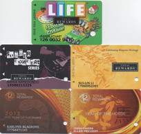 Lot De 5 Cartes Casino : Total Rewards © 2002 - 2011 - 2013 - Casino Cards