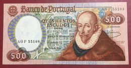 PORTUGAL 500 Escudos Chapa 11 [Francisco Sanches] P#177 4/10/1979 UNC - Portugal