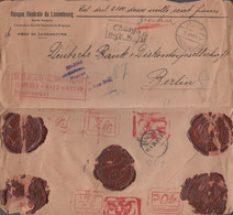 1930. LUXEMBOURG. Value-Cover (2100 Deuse Mille Cent Frances ) With 2 Ex 2 Fr, 1 Fr, ... () - JF412309 - Brieven En Documenten