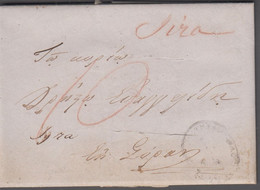 1846. GREECE Prefil Cover Dated 1846. Cancelled. 10 Marked In Brownred And Jira.   () - JF412400 - ...-1861 Préphilatélie