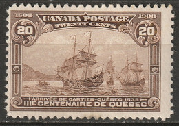 Canada 1908 Sc 103 Mi 91 Yt 92 MH* Disturbed Gum - Unused Stamps