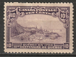 Canada 1908 Sc 101 Mi 89 Yt 90 MH* Disturbed Gum - Neufs