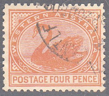 WESTERN AUSTRALIA   SCOTT NO 93    USED    YEAR   1905   WMK  13 - Used Stamps