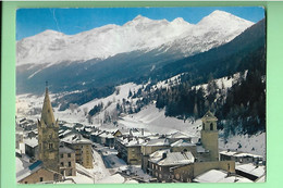 73----VAL-CENIS--lanslebourg-vue D'ensemble La Rue Principale Les 2 Clocher Au Fond Le Massif Du Mont-cenis-voir 2 Scans - Val Cenis